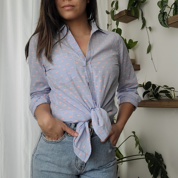 Gap blue & white striped light blouse - Picture 2 of 2